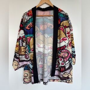 SHEIN 26” PTP Men’s Colourful Kimono, Multicolour, Size XL.